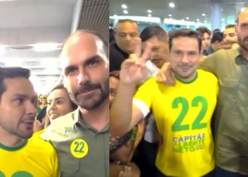 Alberto Neto e Eduardo Bolsonaro reúnem apoiadores em Manaus