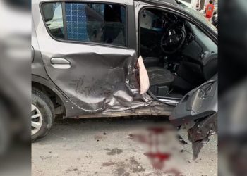 Assaltante causa destruição em perseguição policial em Manaus