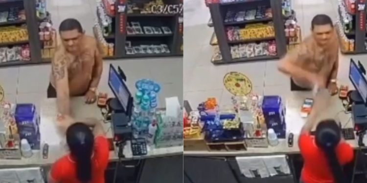 Cliente joga cerveja em atendente de loja de conveniência e provoca briga em Manaus