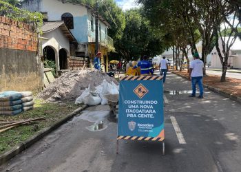 Infraestrutura avança em obras de revitalização e moderniza canteiro no Centro de Itacoatiara