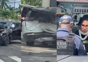 Motorista que causou grave acidente na Ponta Negra estava bêbado e estava saindo de motel com mulheres
