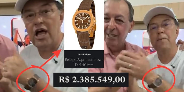Com relógio luxuoso de R$ 2,3 milhões, Eduardo Braga pede confiança e voto do povo amazonense